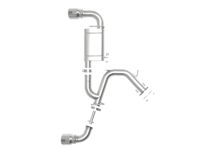 aFe Takeda Exhaust Axle-Back 19-20 Hyundai Veloster N 304SS Polished Dual Tips Exhaust - Image 7