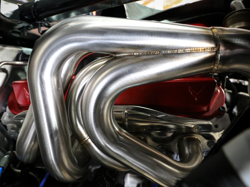 aFe Twisted 304SS Header 2020 Chevy Corvette (C8) 6.2L V8 - Brushed - Image 3