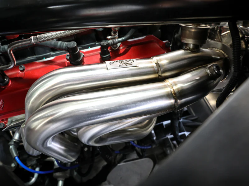 aFe Twisted 304SS Header 2020 Chevy Corvette (C8) 6.2L V8 - Brushed - Image 4