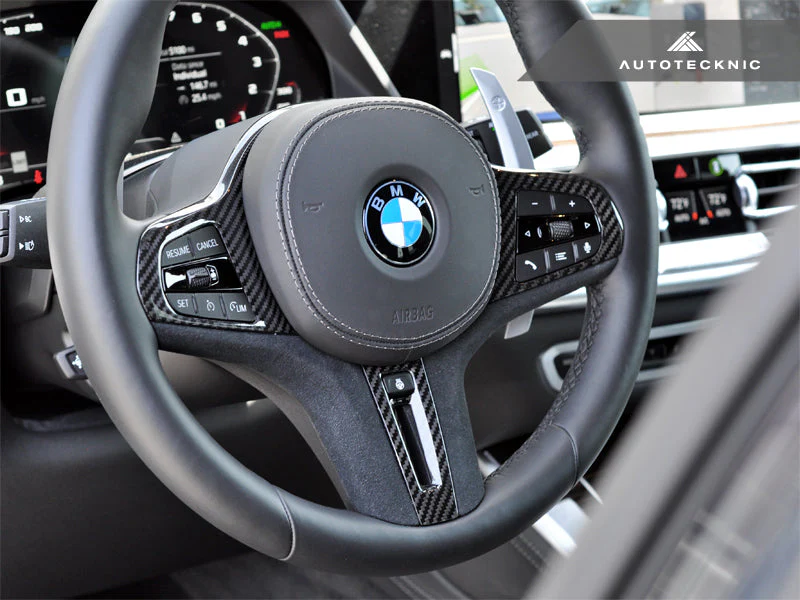 AutoTecknic Carbon Alcantara Steering Wheel Trim - G20 3-Series - Image 3
