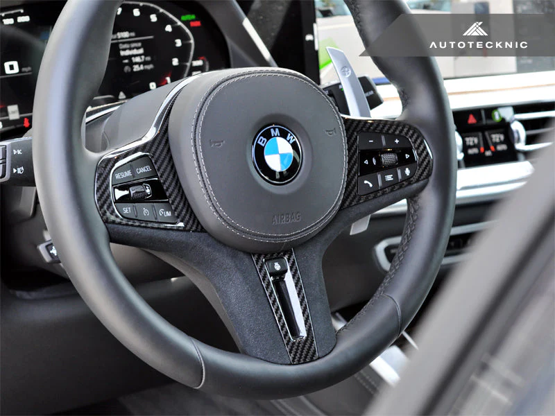 AutoTecknic Carbon Alcantara Steering Wheel Trim - G8X M2 / M3 / M4 - Image 3