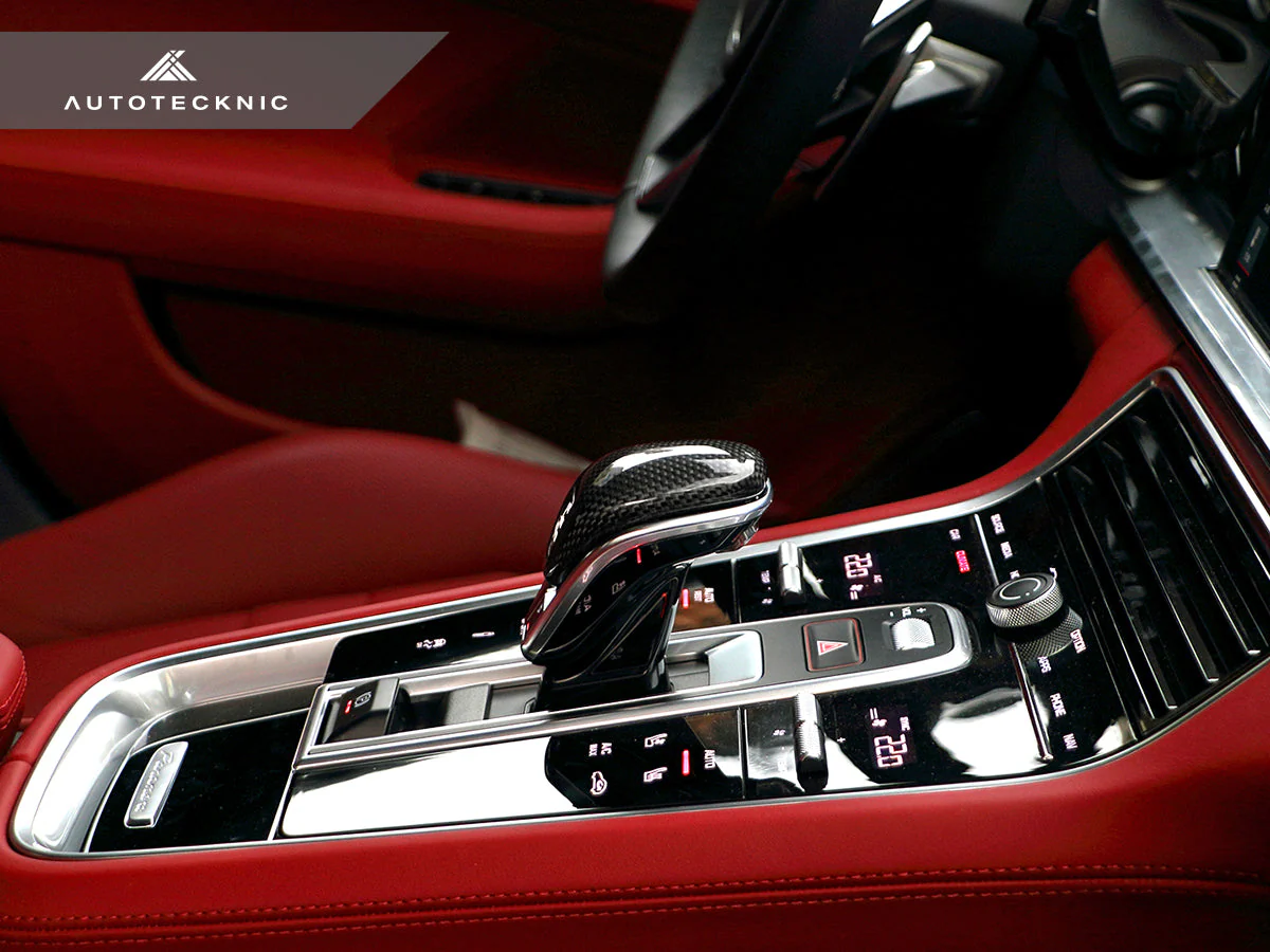 AutoTecknic Carbon Fiber Gear Selector Cover - Porsche 971 Panamera 2017-Up - Image 2