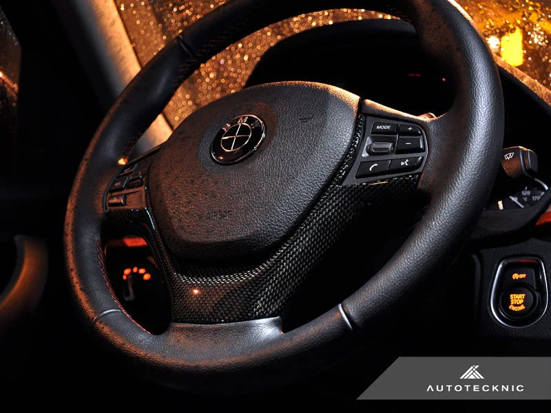 AutoTecknic Carbon Fiber Steering Wheel Trim - F20 1-Series | F22 2-Series | F30/ F34 3-Series | F32/ F36 4-Series - Image 3