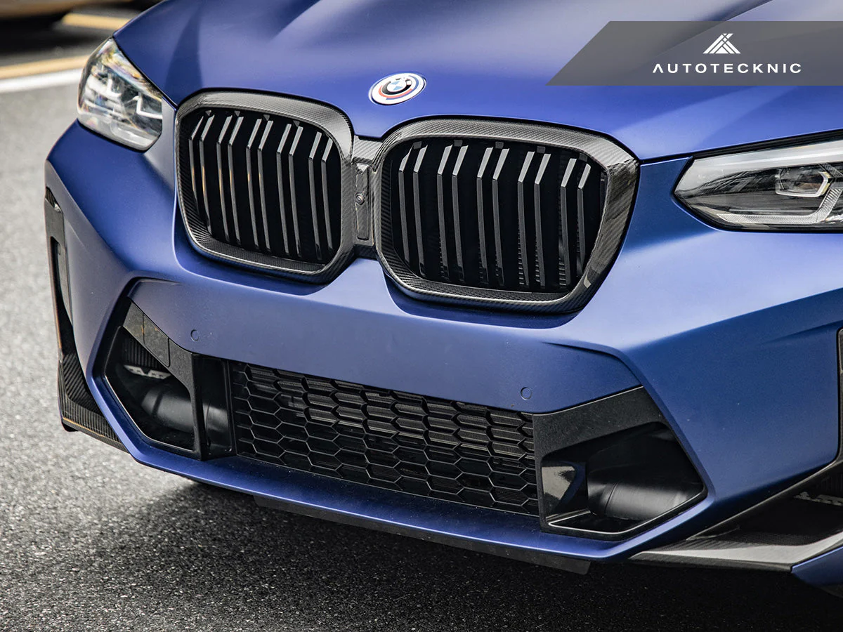 AutoTecknic Dry Carbon Fiber Dual-Slats Front Grille Set - G01 X3 LCI | G02 X4 LCI - Image 7