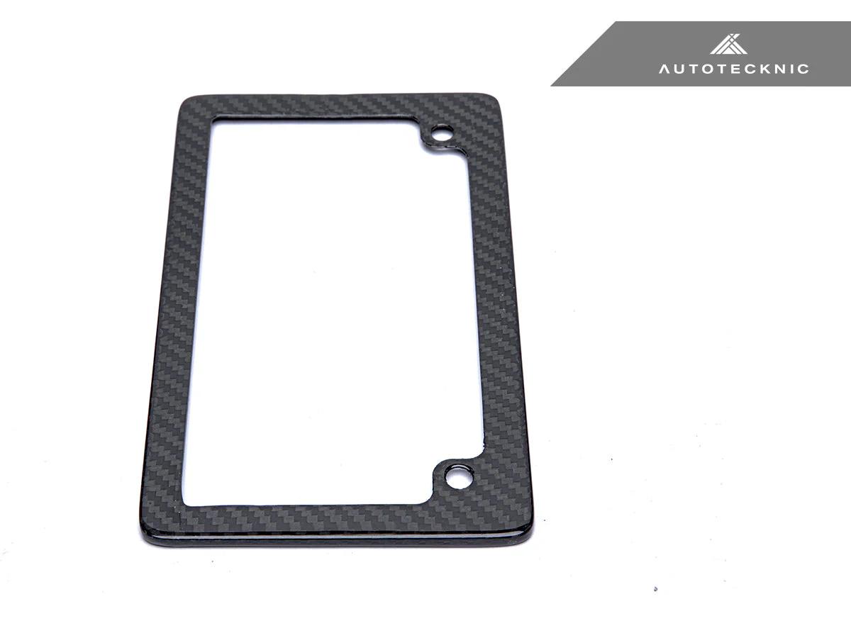 AutoTecknic Dry Carbon Fiber Motorcycle License Plate Frame - Image 6