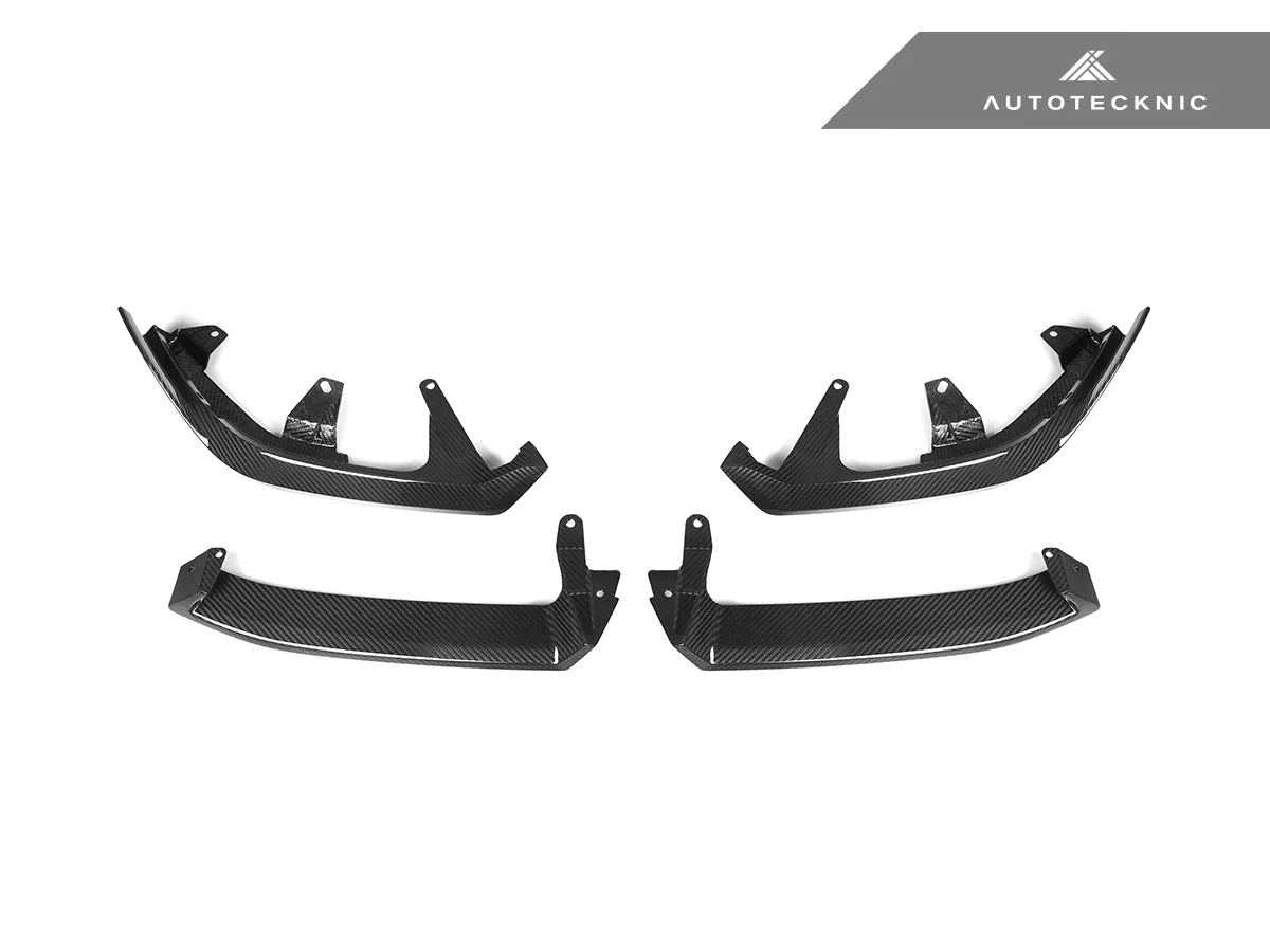 AutoTecknic Dry Carbon Front Lip Splitter Set - G60 5-Series - Image 3