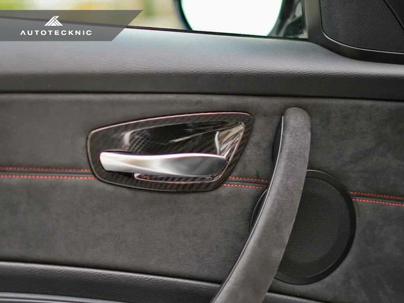 AutoTecknic Dry Carbon Interior Door Handle Trim Set - E82 1M | 1-Series - Image 5