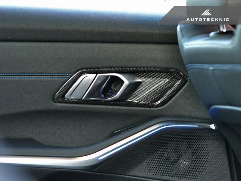 AutoTecknic Dry Carbon Interior Door Handle Trim Set - G20 3-Series - Image 2