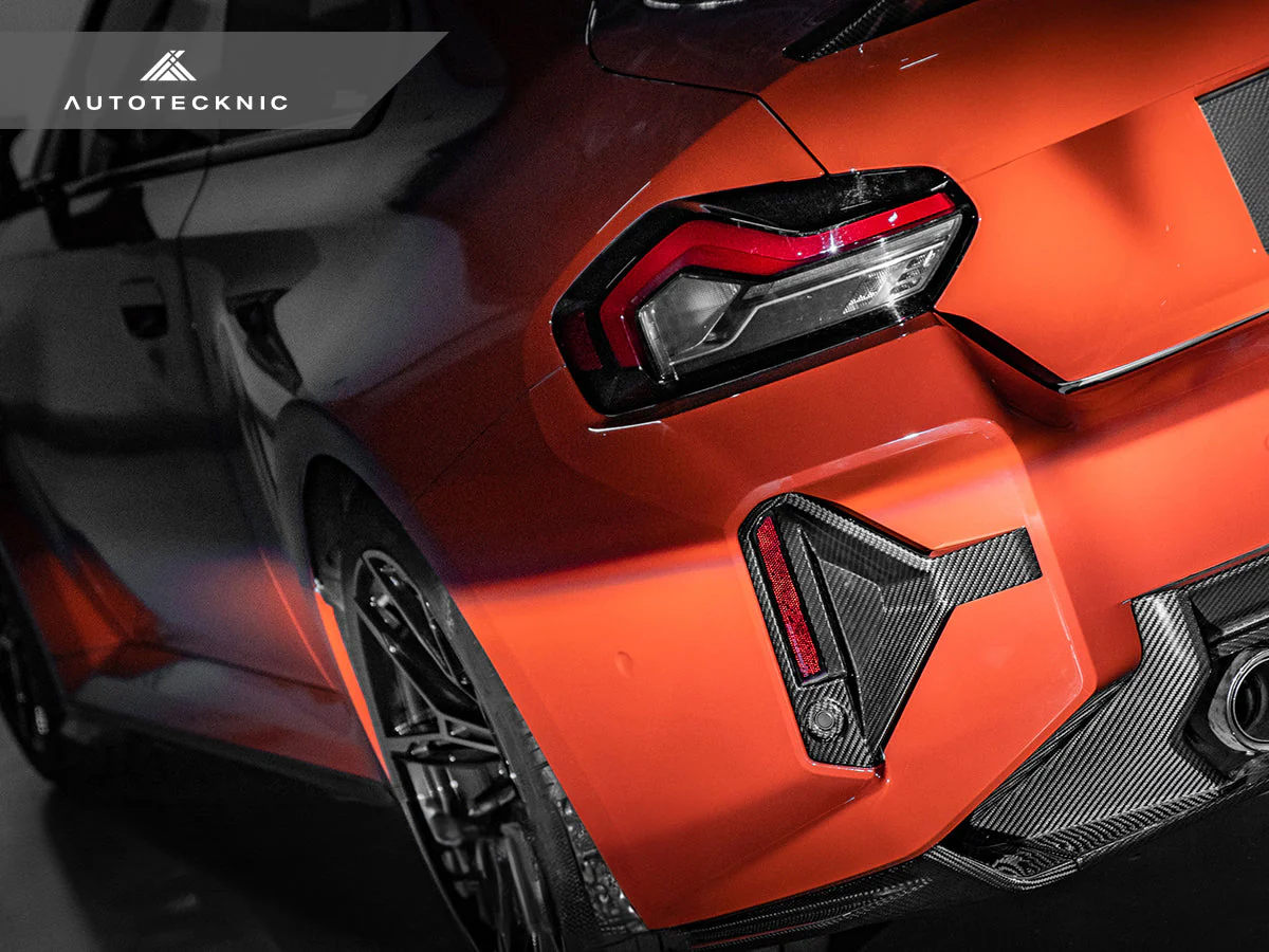 AutoTecknic Dry Carbon Rear Bumper Reflector Trim Set - G87 M2 - Image 5