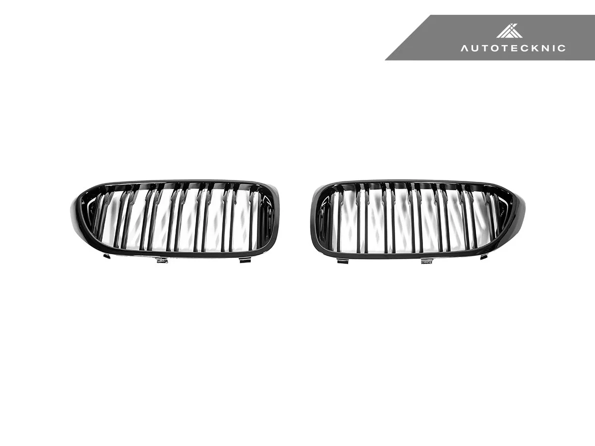 AutoTecknic Dual-Slats Gloss Black Front Grille Set - G30 5-Series Pre-LCI - Image 3