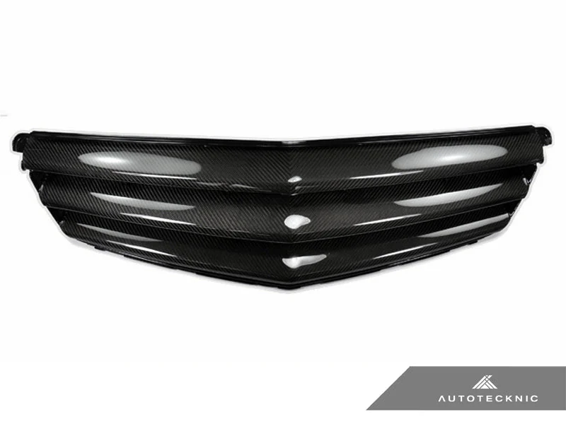AutoTecknic Replacement Carbon Fiber Front Grille - Mercedes Benz W204 C-Class Sedan (2008-2013) - Image 2