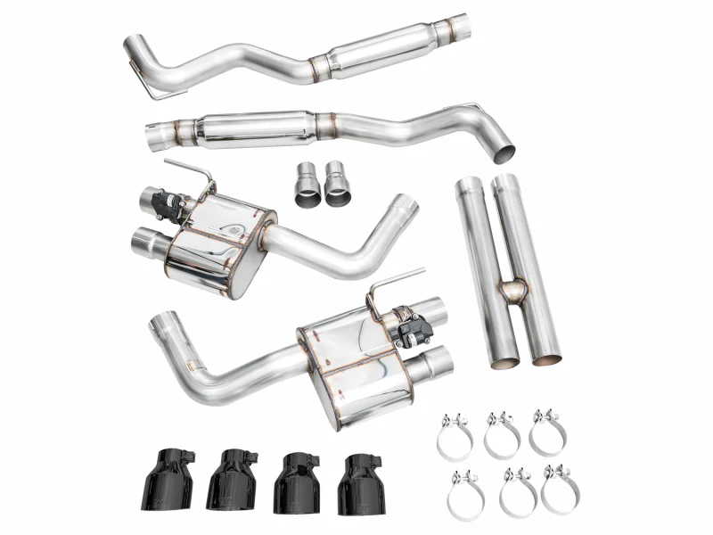 AWE 2024 Ford Mustang GT Fastback S650 RWD SwitchPath Catback Exhaust w/ Quad Diamond Black Tips - Image 15