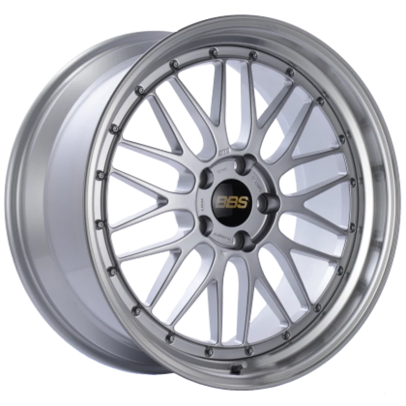 BBS LM 18x8 5x108 ET35 CB67 Diamond Silver Center Diamond Cut Lip Wheel -82mm PFS/Clip Required
