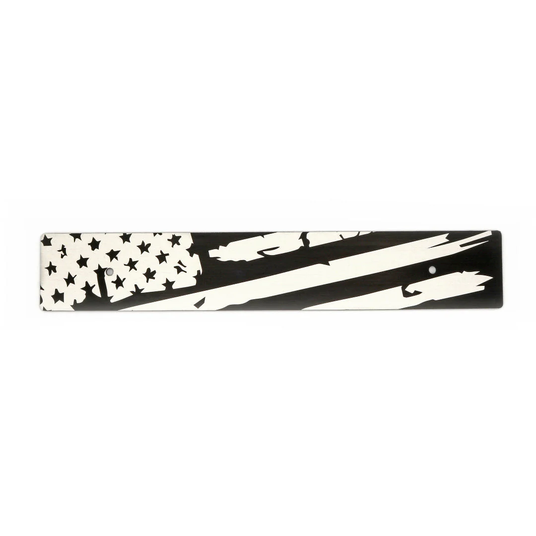 Billetworkz "American Flag - Distressed" License Plate Delete