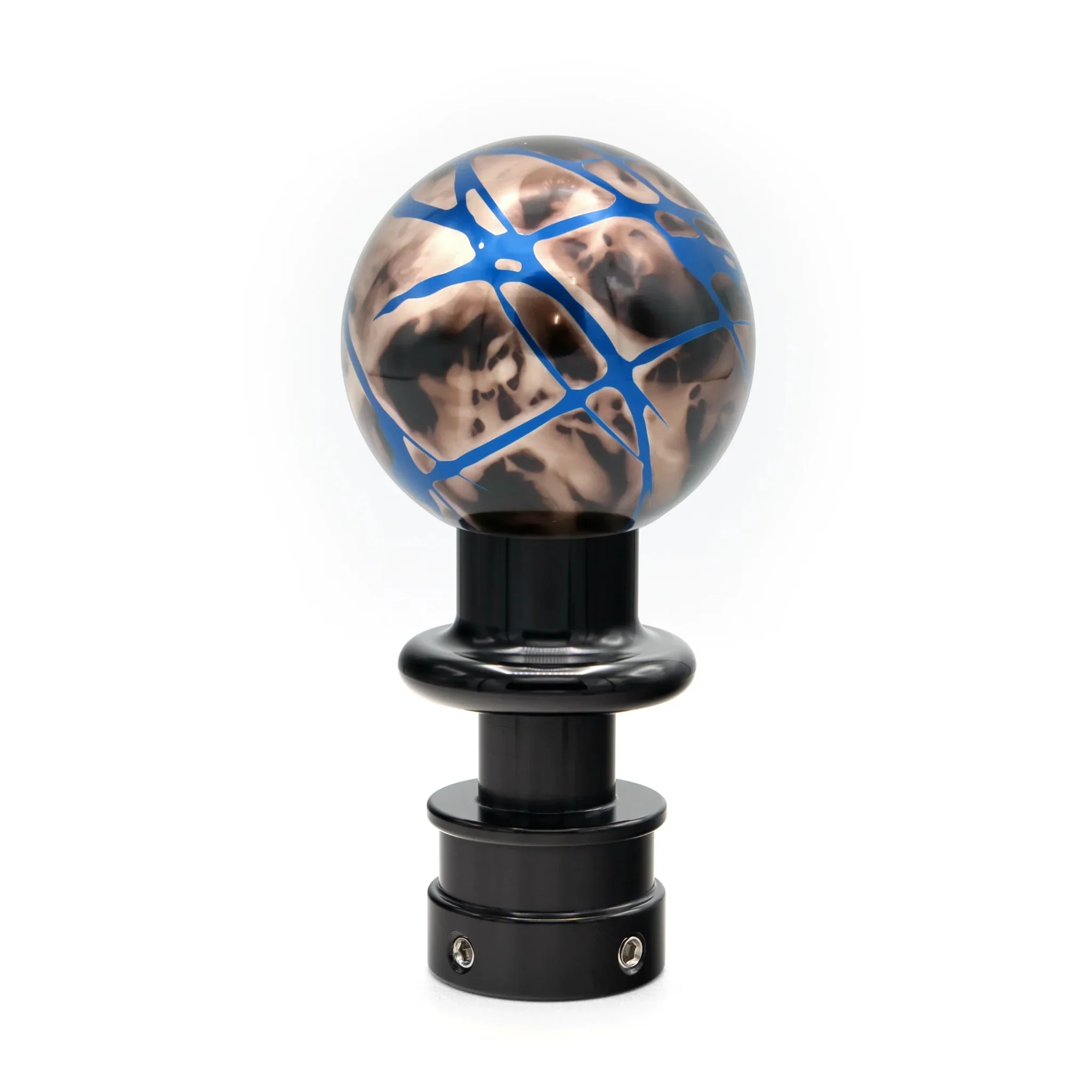 Billetworkz Automatic Shifter - Black Smoke w/ Blue Splash - Fits Subaru CVT: WRX (15–21), Crosstrek (13–23), Forester (14–18), Impreza (12–23), Legacy/Outback (10–14)