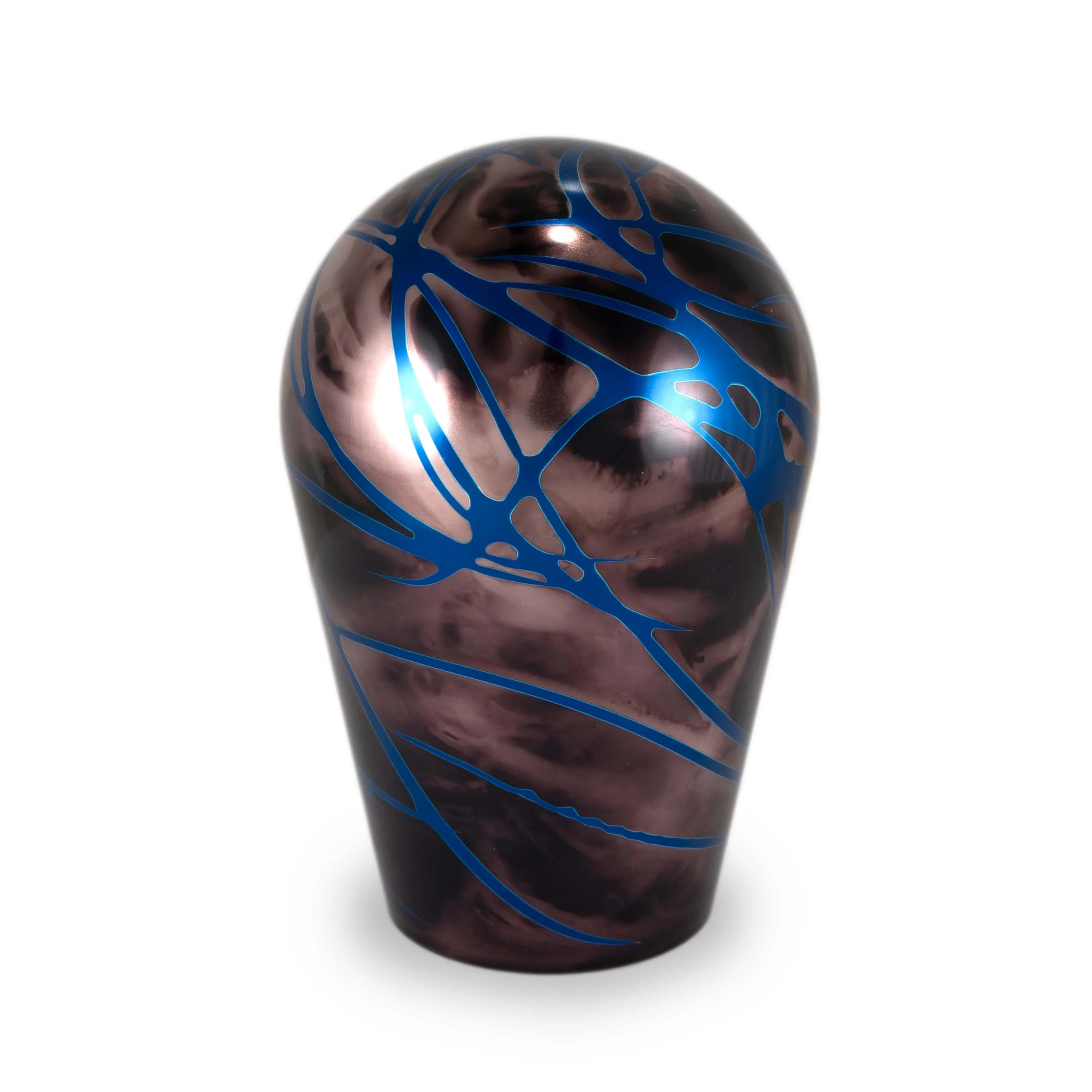 Billetworkz Automatic Shifter - Black Smoke w/ Blue Splash - Fits Subaru CVT: WRX (15–21), Crosstrek (13–23), Forester (14–18), Impreza (12–23), Legacy/Outback (10–14) - Image 6