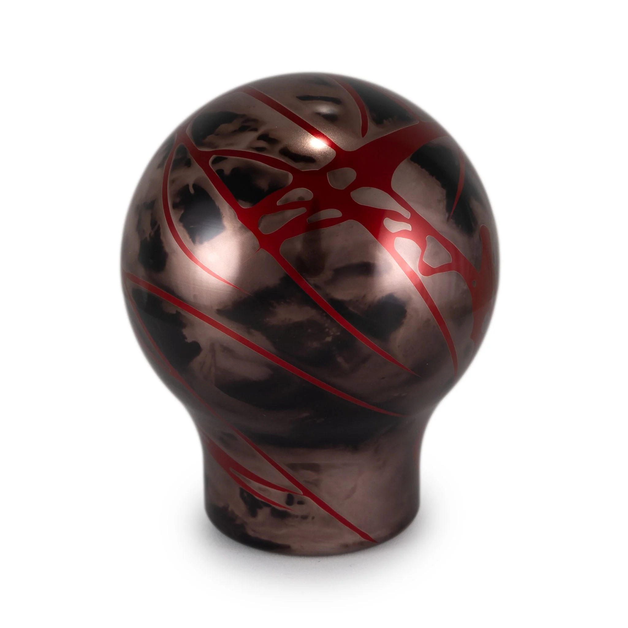 Billetworkz Automatic Shifter - Black Smoke w/ Red Splash - Fits Subaru CVT: WRX (15–21), Crosstrek (13–23), Forester (14–18), Impreza (12–23), Legacy/Outback (10–14) - Image 4