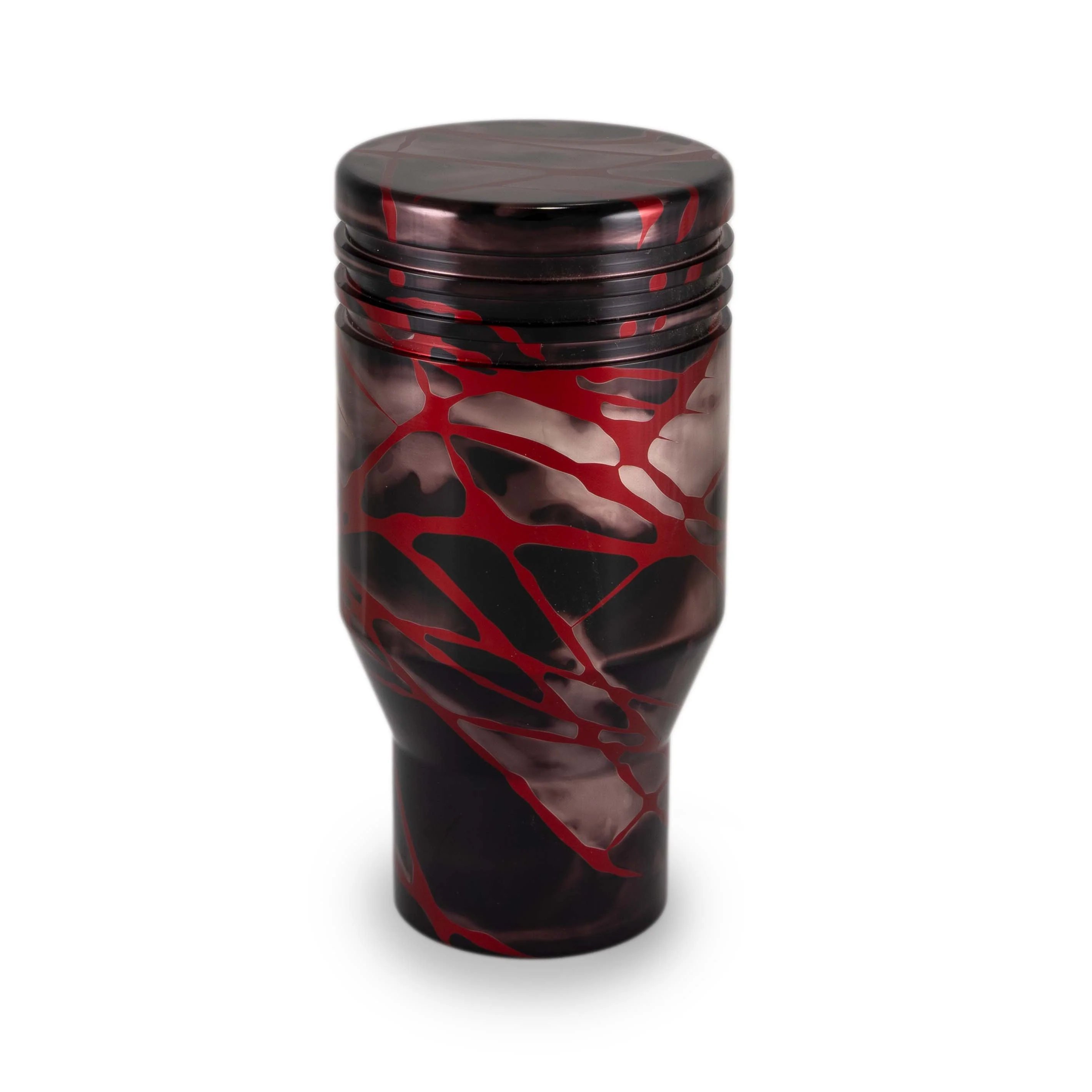 Billetworkz Automatic Shifter - Black Smoke w/ Red Splash - Fits Subaru CVT: WRX (15–21), Crosstrek (13–23), Forester (14–18), Impreza (12–23), Legacy/Outback (10–14) - Image 7