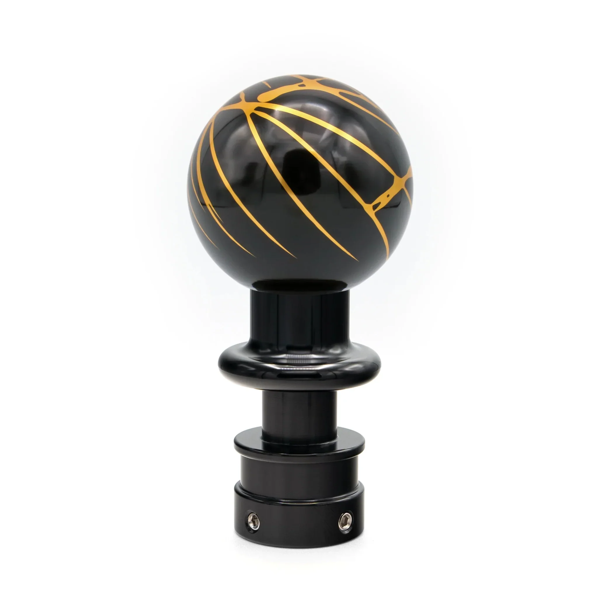Billetworkz Automatic Shifter - Black w/ Gold Splash - Fits Subaru CVT: WRX (15–21), Crosstrek (13–23), Forester (14–18), Impreza (12–23), Legacy/Outback (10–14)
