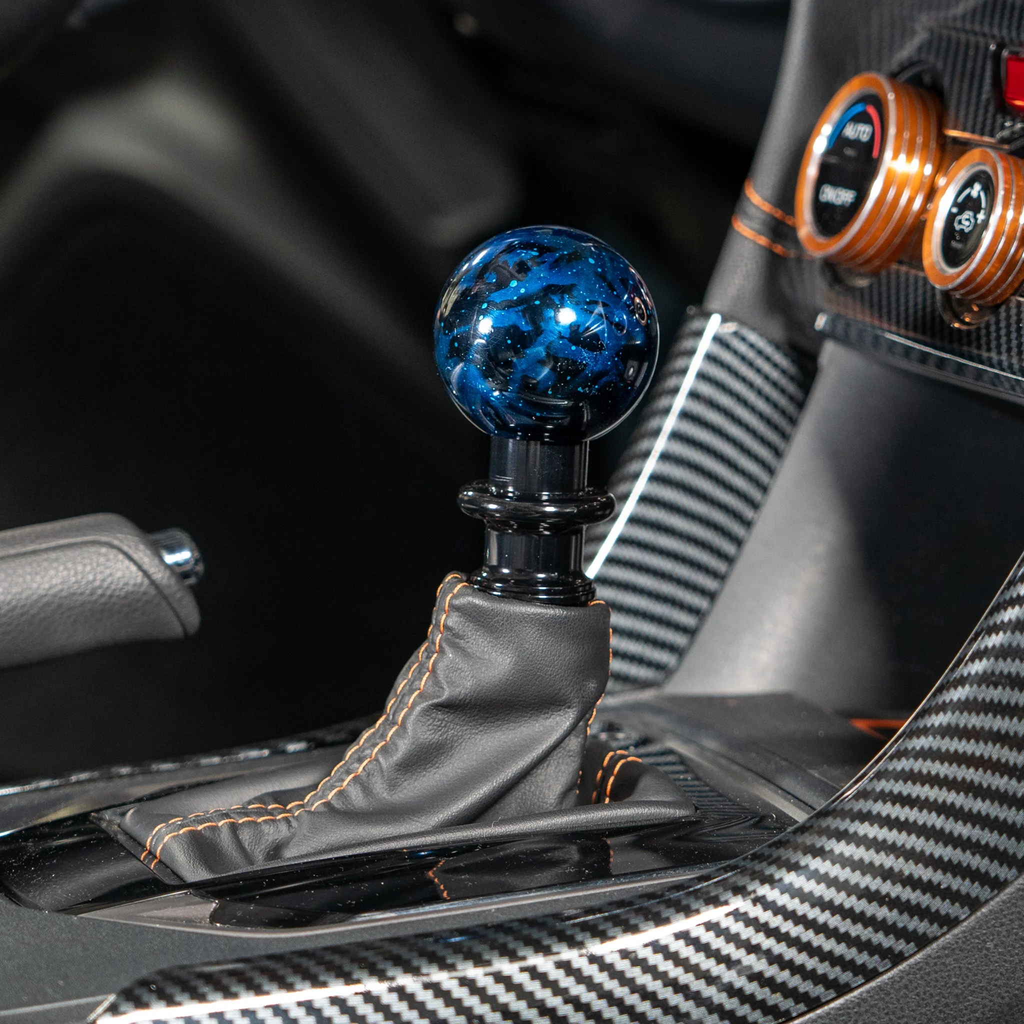 Billetworkz Automatic Shifter - Blue Cosmic Space - Fits Subaru CVT: WRX (15–21), Crosstrek (13–23), Forester (14–18), Impreza (12–23), Legacy/Outback (10–14) - Image 2
