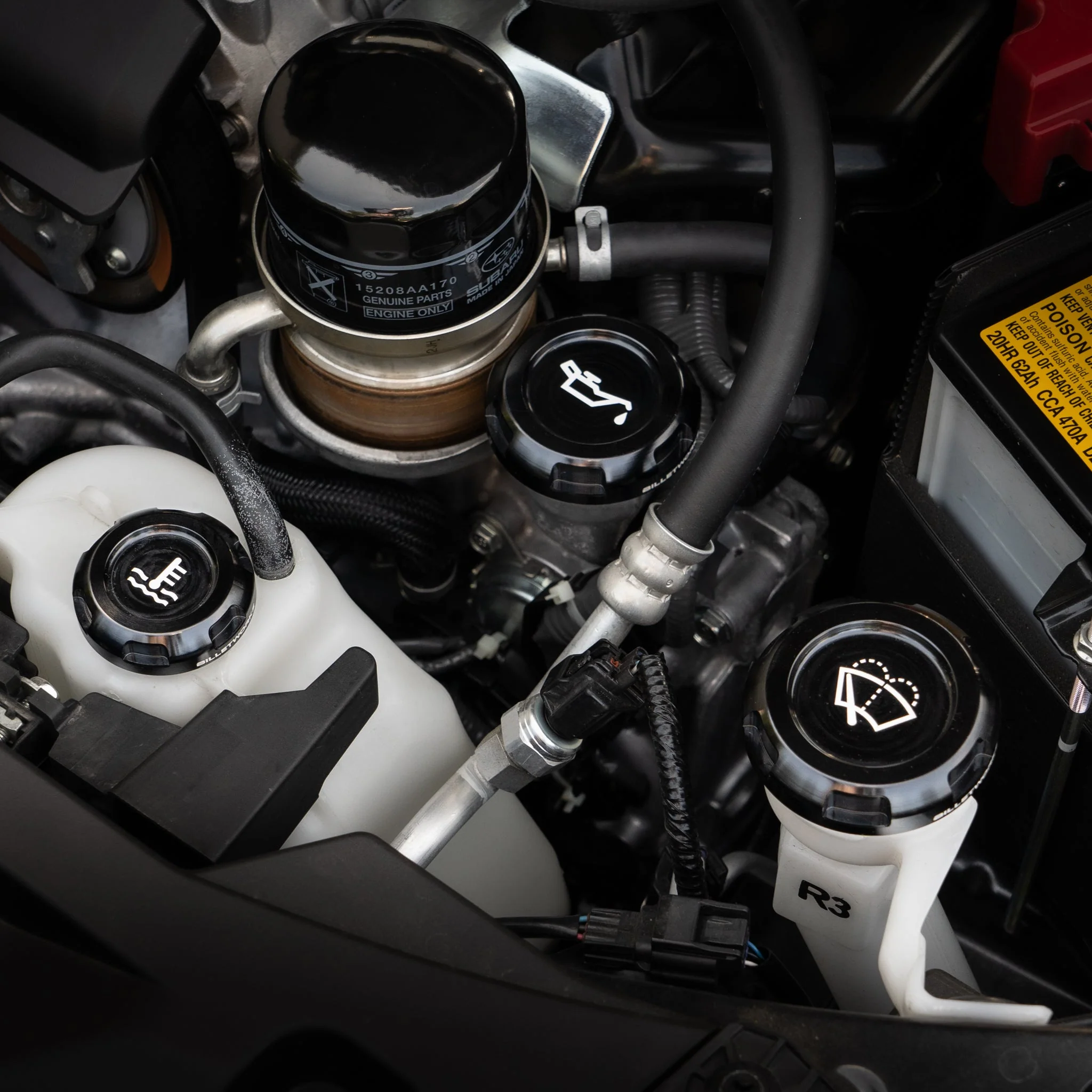 Billetworkz Engine Bay Caps - Subaru Forester 2014+ - Image 2