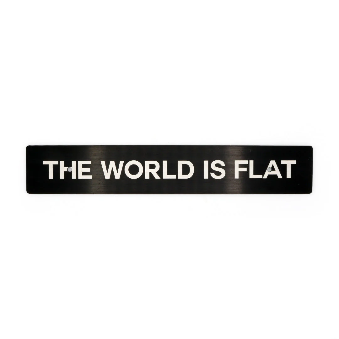 Billetworkz "The World is Flat" License Billetworkz Plate Delete