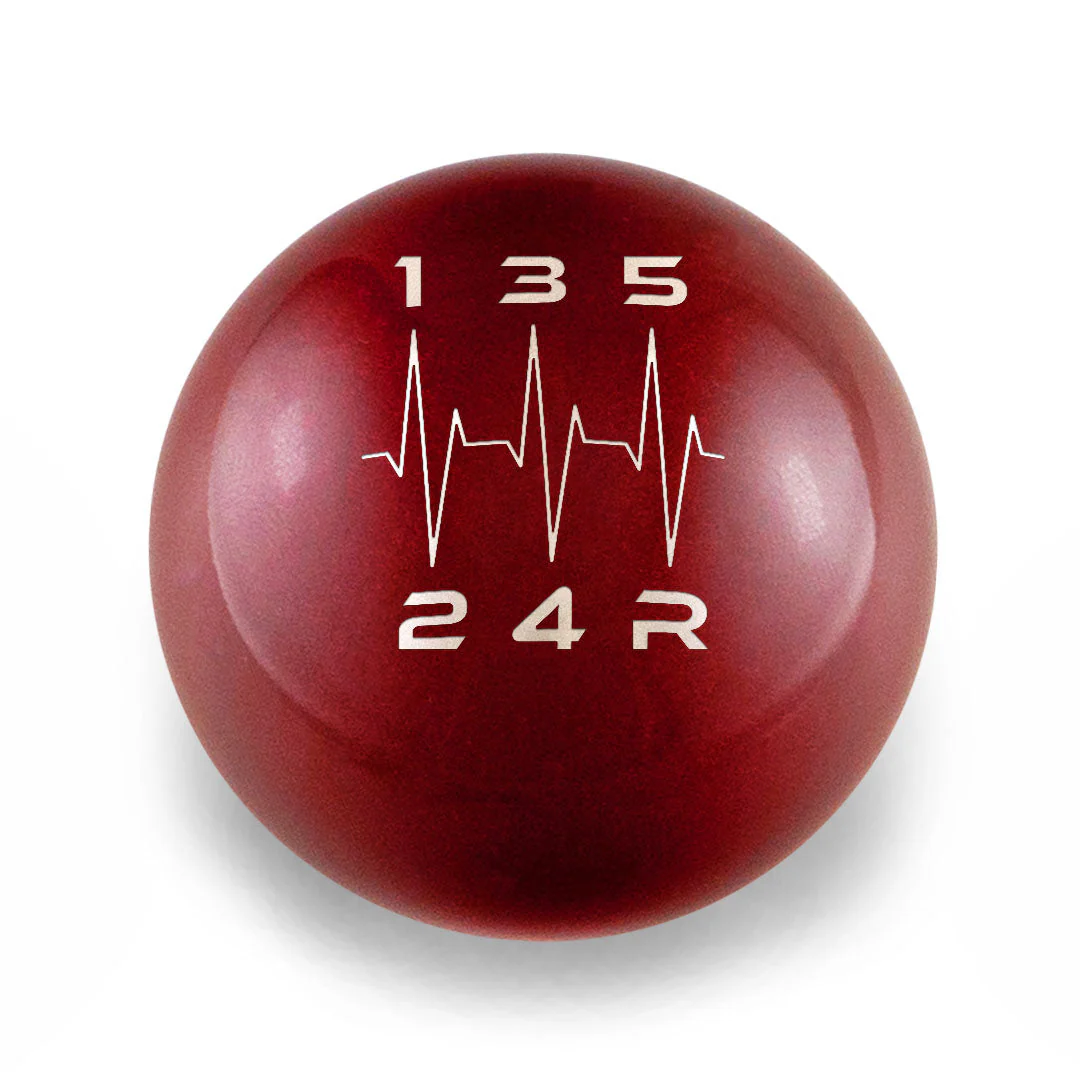 Billetworkz Weighted Shift Knob - 5-Speed Heartbeat Engraving for Subaru