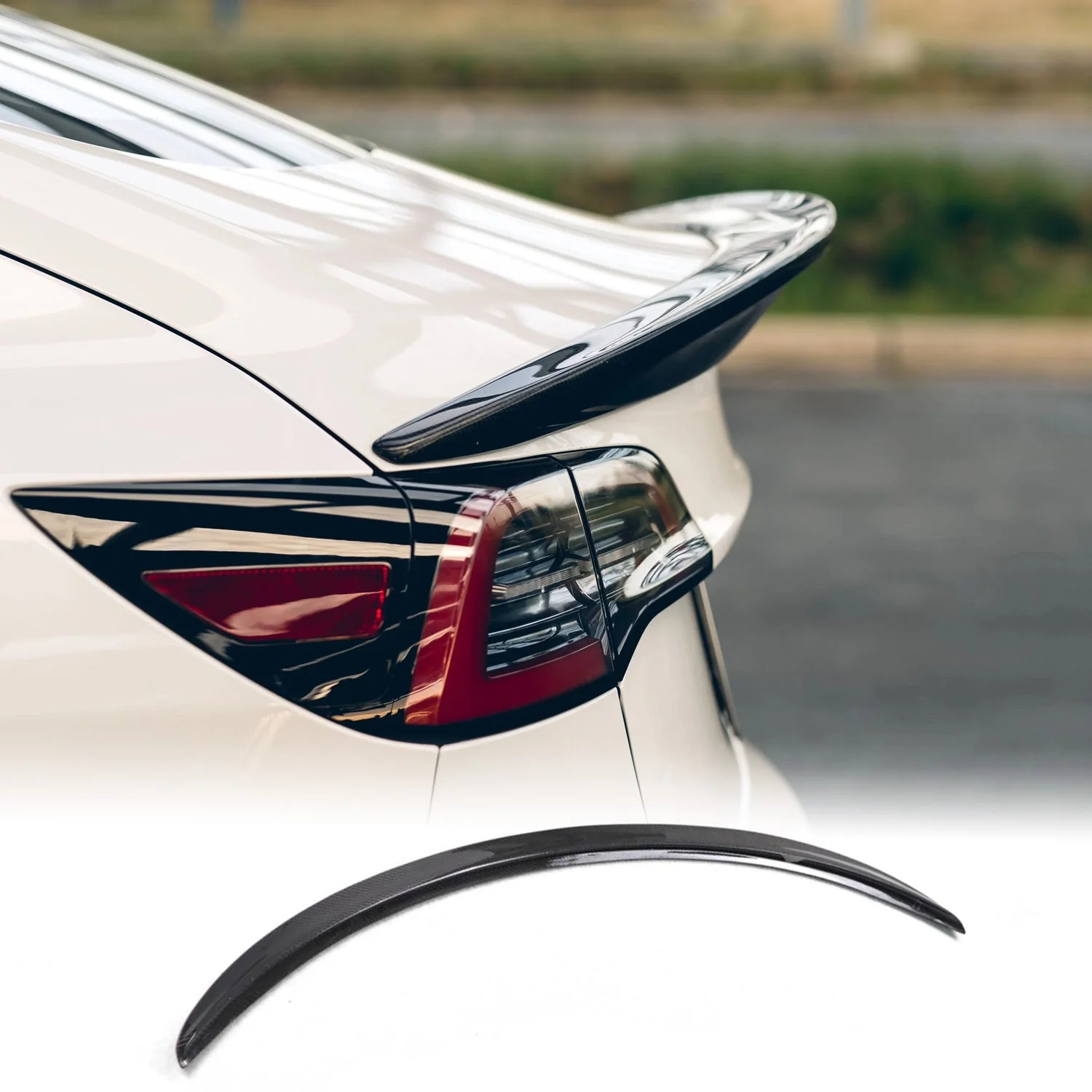 Carbon Fiber Tesla 2020+ Model 3 Trunk Spoiler