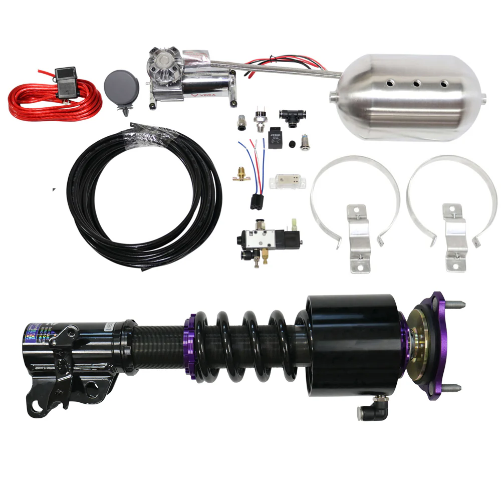 D2 Racing RS Coilovers w/ Front Air Cups + Gold Control System 00-05 Ford Focus