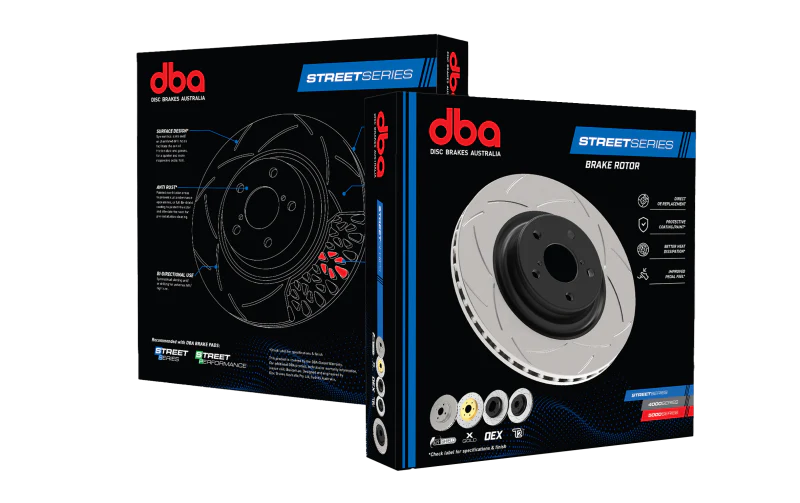 DBA 04-13 Mazda 3 2.0L Front Street Series Drilled & Slotted Rotor w/Gold Hat - Image 4