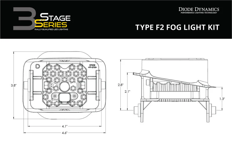 Diode Dynamics SS3 Pro Type F2 Kit ABL - Yellow SAE Fog - Image 2