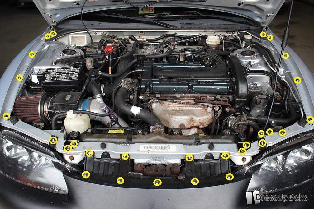 Eagle 2G Talon DSM (1995-1999) Titanium Partial Engine Bay Kit - Image 2