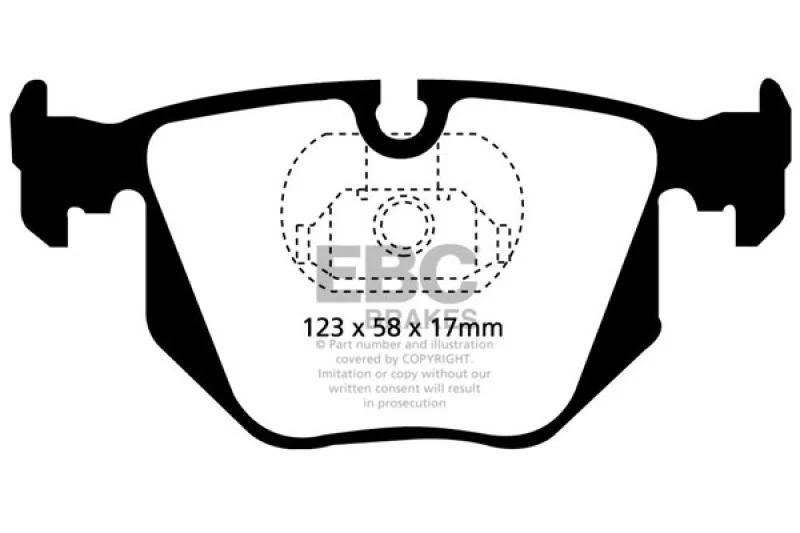 EBC 01-07 BMW M3 3.2 (E46) Redstuff Rear Brake Pads - Image 5