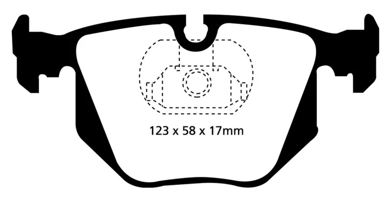 EBC 01-07 BMW M3 3.2 (E46) Redstuff Rear Brake Pads - Image 6
