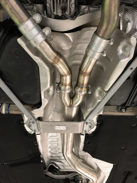 F87 BMW M2 Competition Mid Pipe includes Active F-brace - Resonated Pipes
