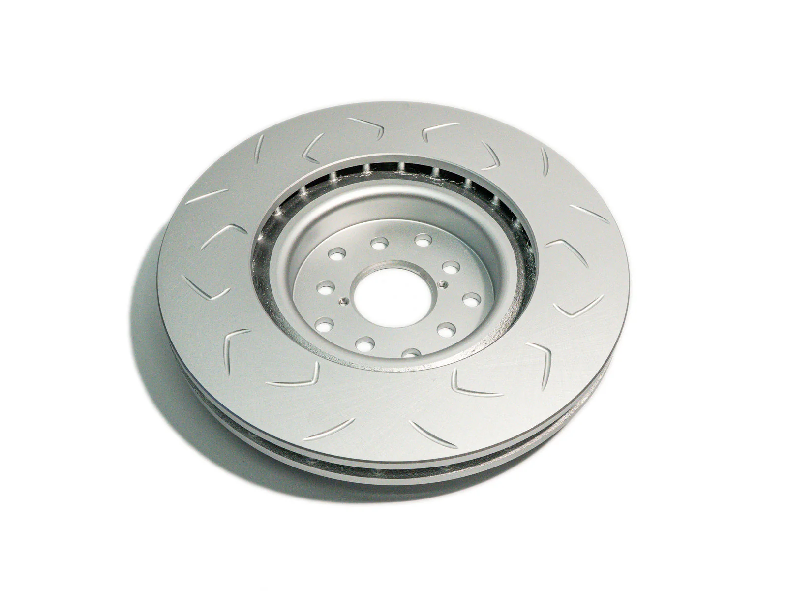 FactionFab Slotted Front Rotor V2 Dual Drilled 5x100/114 Subaru STI 2004-2017 - Image 3