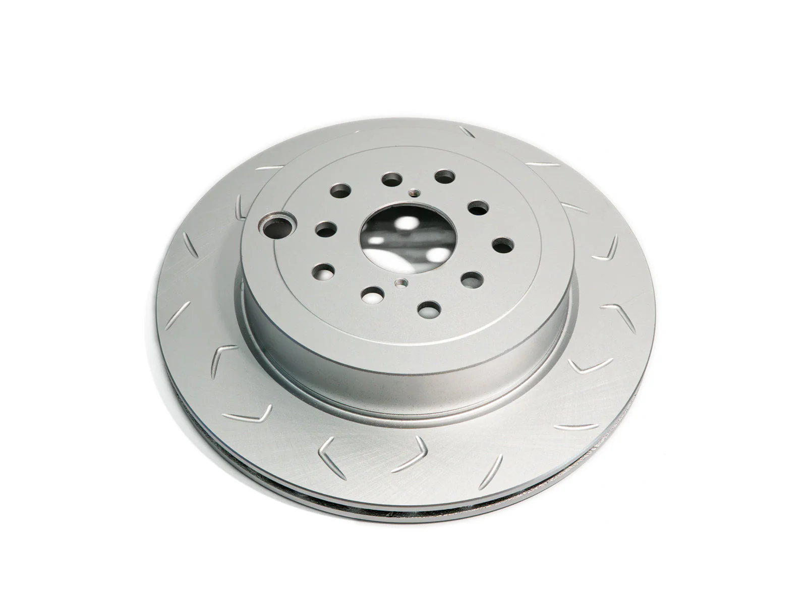 FactionFab Slotted Rear Rotor V2 Dual Drilled 5x100/114 Subaru STI 2008-2017 - Image 2