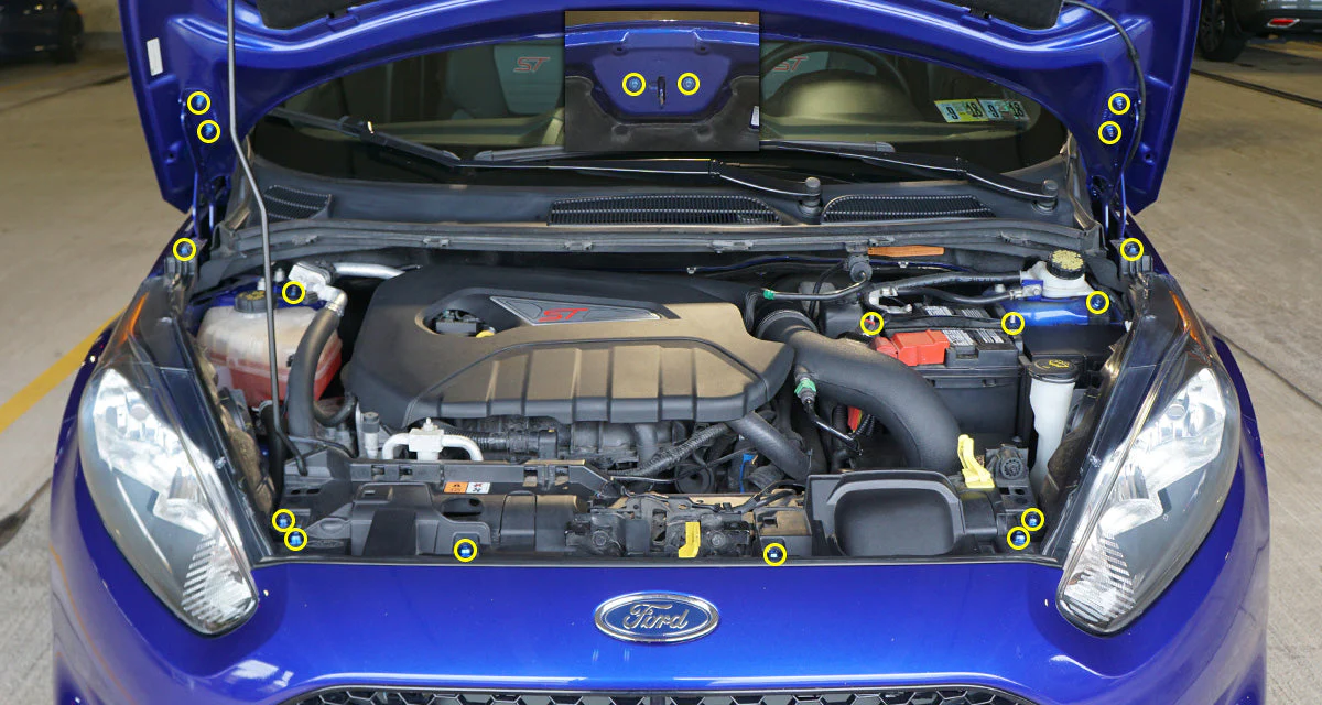 Ford Fiesta ST (2013-2018) Titanium Engine Bay Kit - Image 2