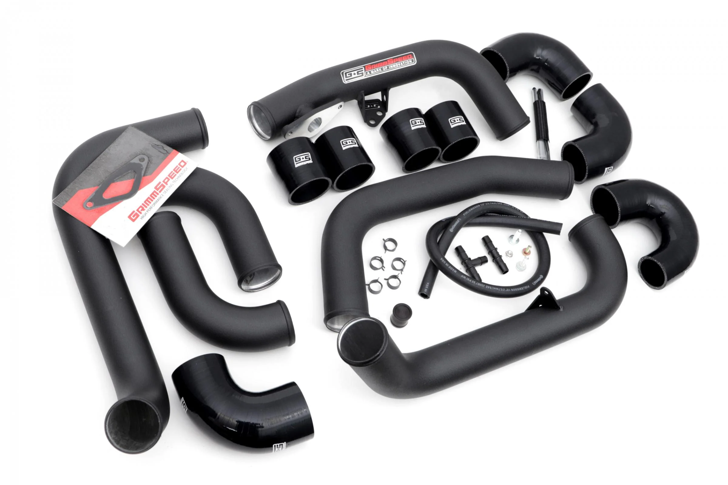 GrimmSpeed Front Mount Intercooler Kit Inc. Black Piping For Subaru 08-14 STI - Image 10