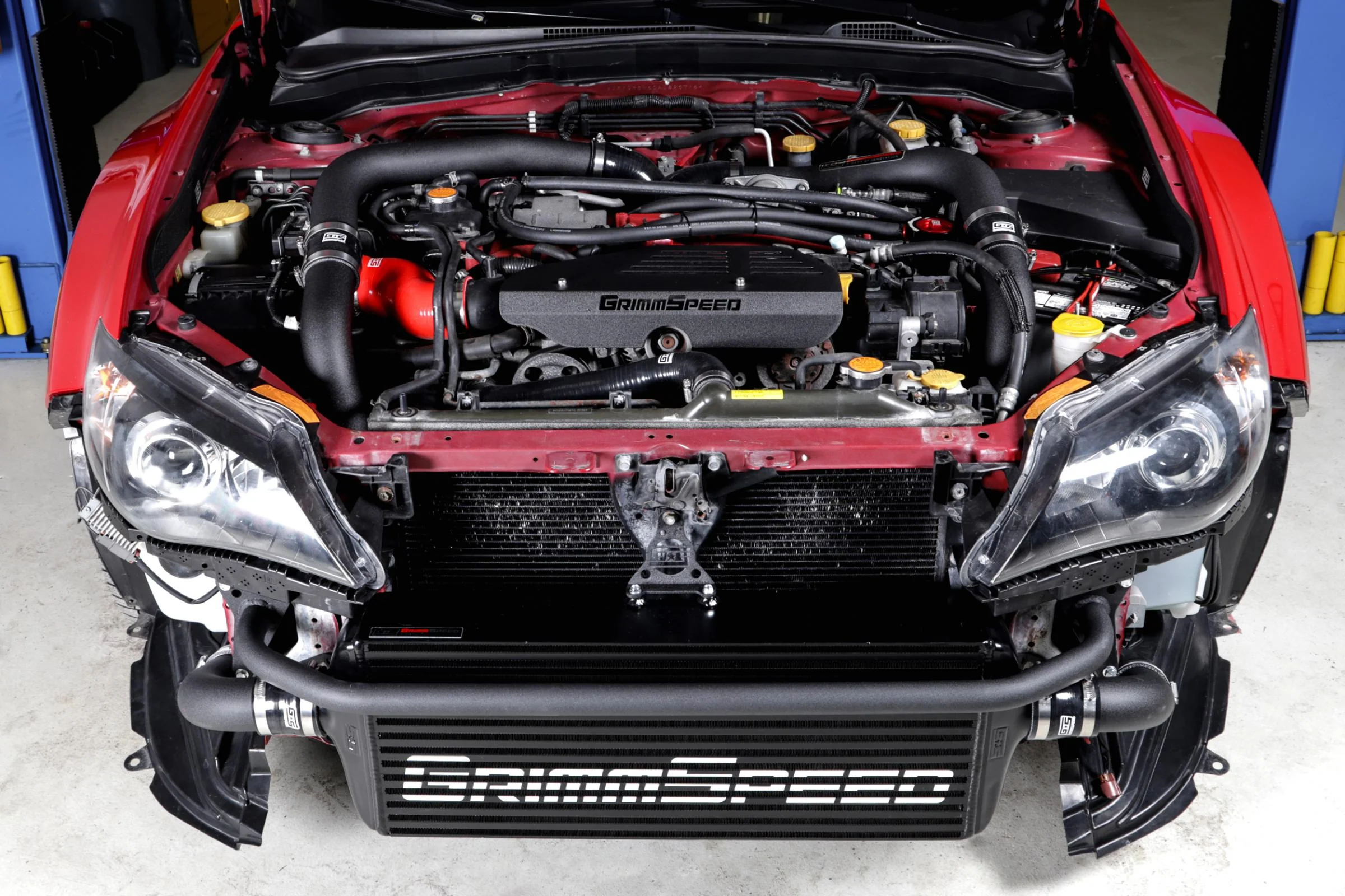 GrimmSpeed Front Mount Intercooler Kit Inc. Black Piping For Subaru 08-14 STI - Image 4