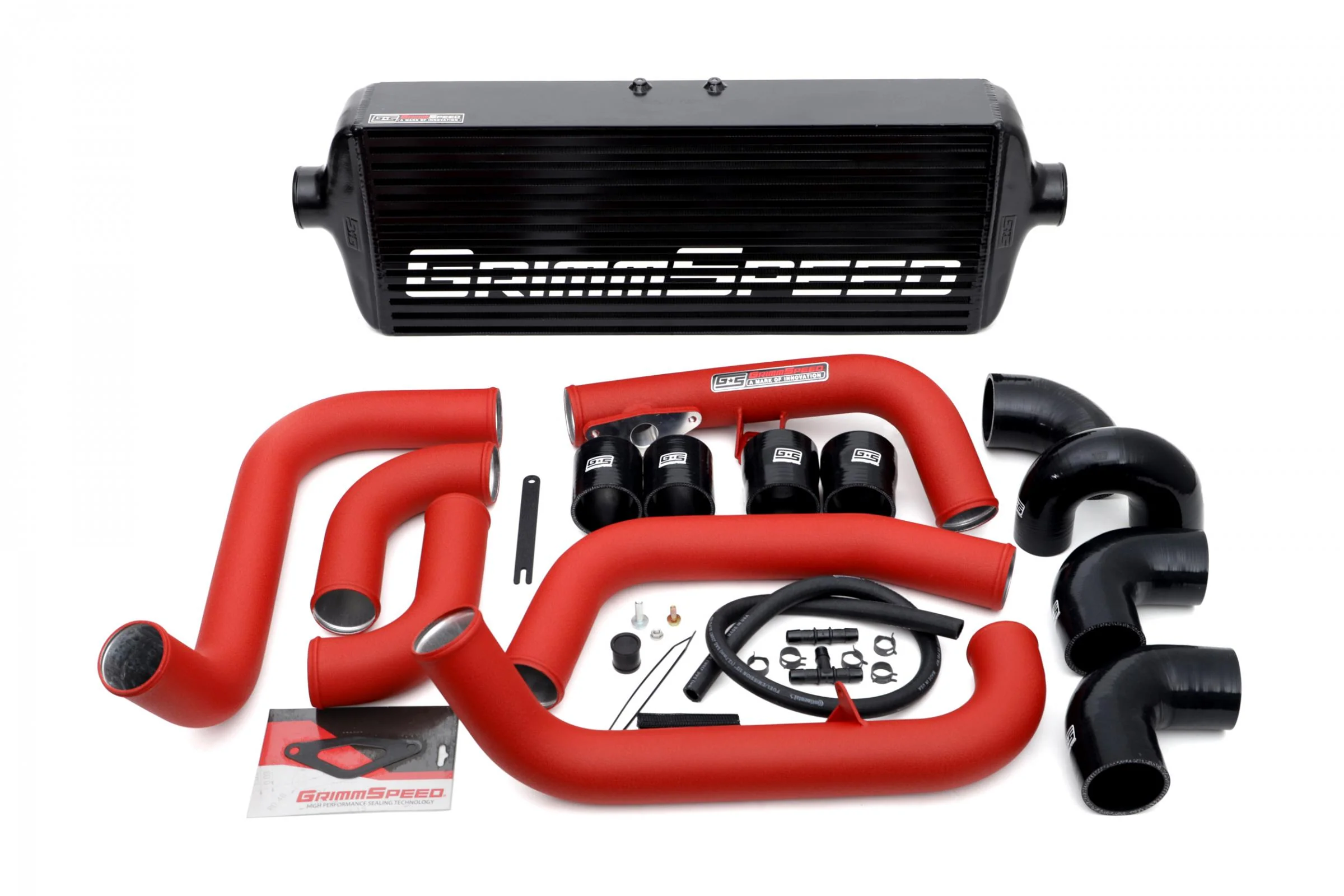 GrimmSpeed Front Mount Intercooler Kit Inc. Black Piping For Subaru 08-14 STI - Image 7