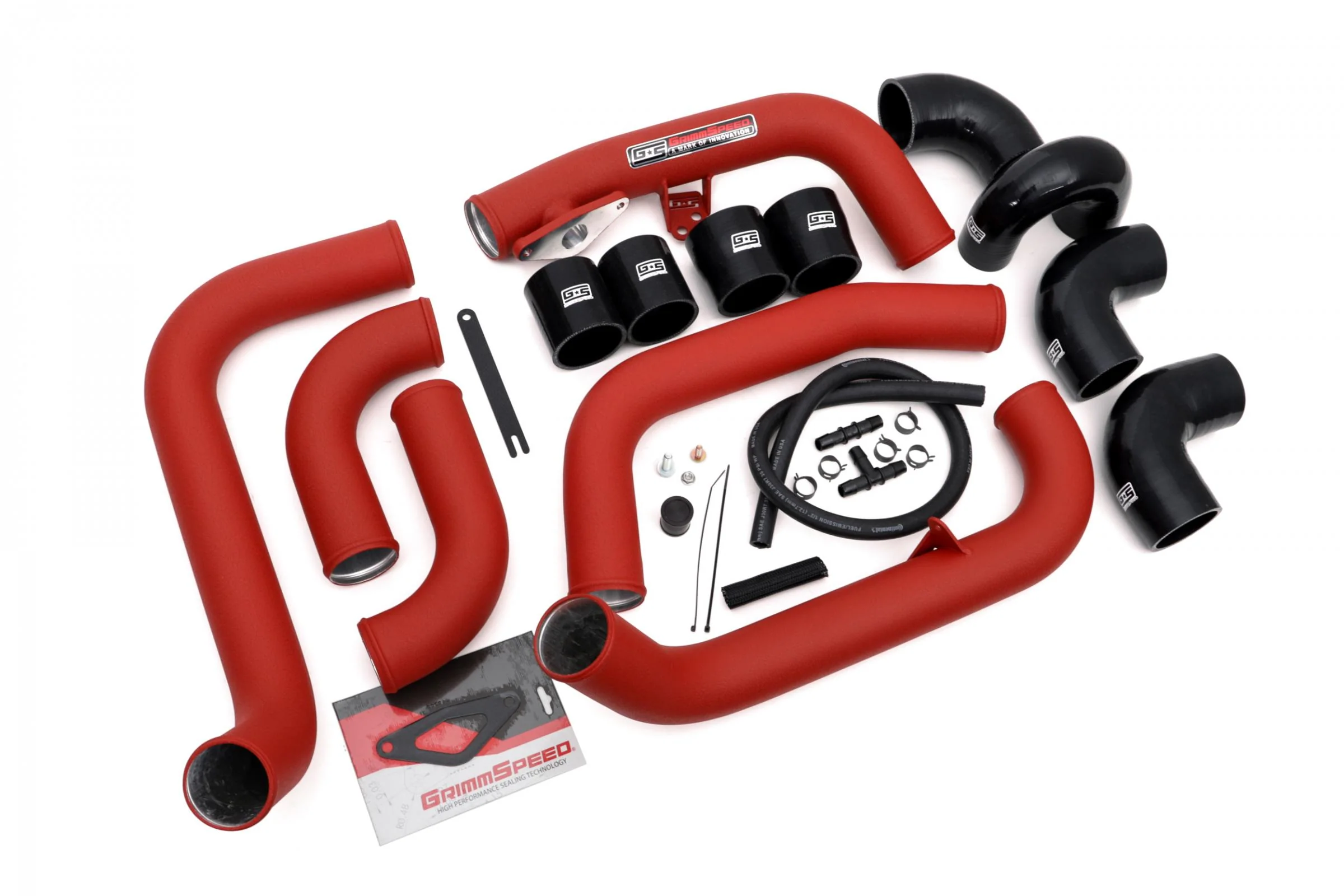 GrimmSpeed Front Mount Intercooler Kit Inc. Black Piping For Subaru 08-14 STI - Image 9