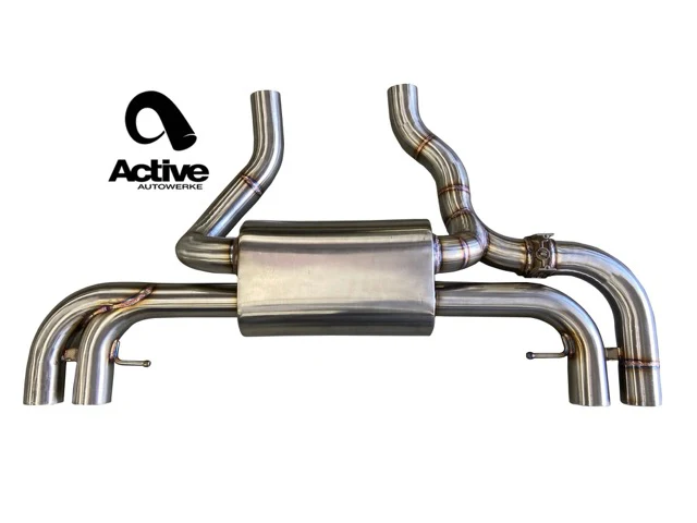 G4X BMW M240i Valved Rear Axle-back Exhaust w Tips w stainless brushed tips
