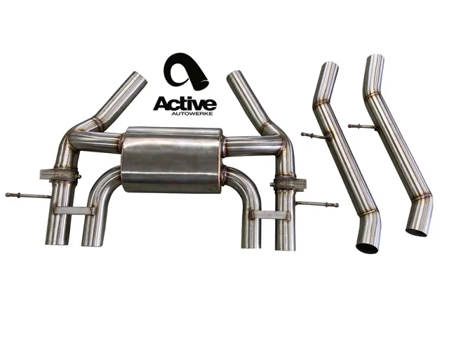 G87 M2 Valved Rear Axle-back Exhaust w Tips w w carbon over black chrome tips