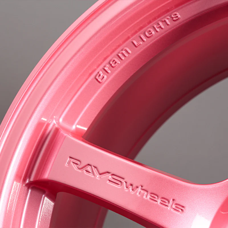 Gram Lights 57CR 18x9.5 +40 5x100 Sakura Pink Wheel (w/ Center Cap & No. 21 BK Air Valve) - Image 4
