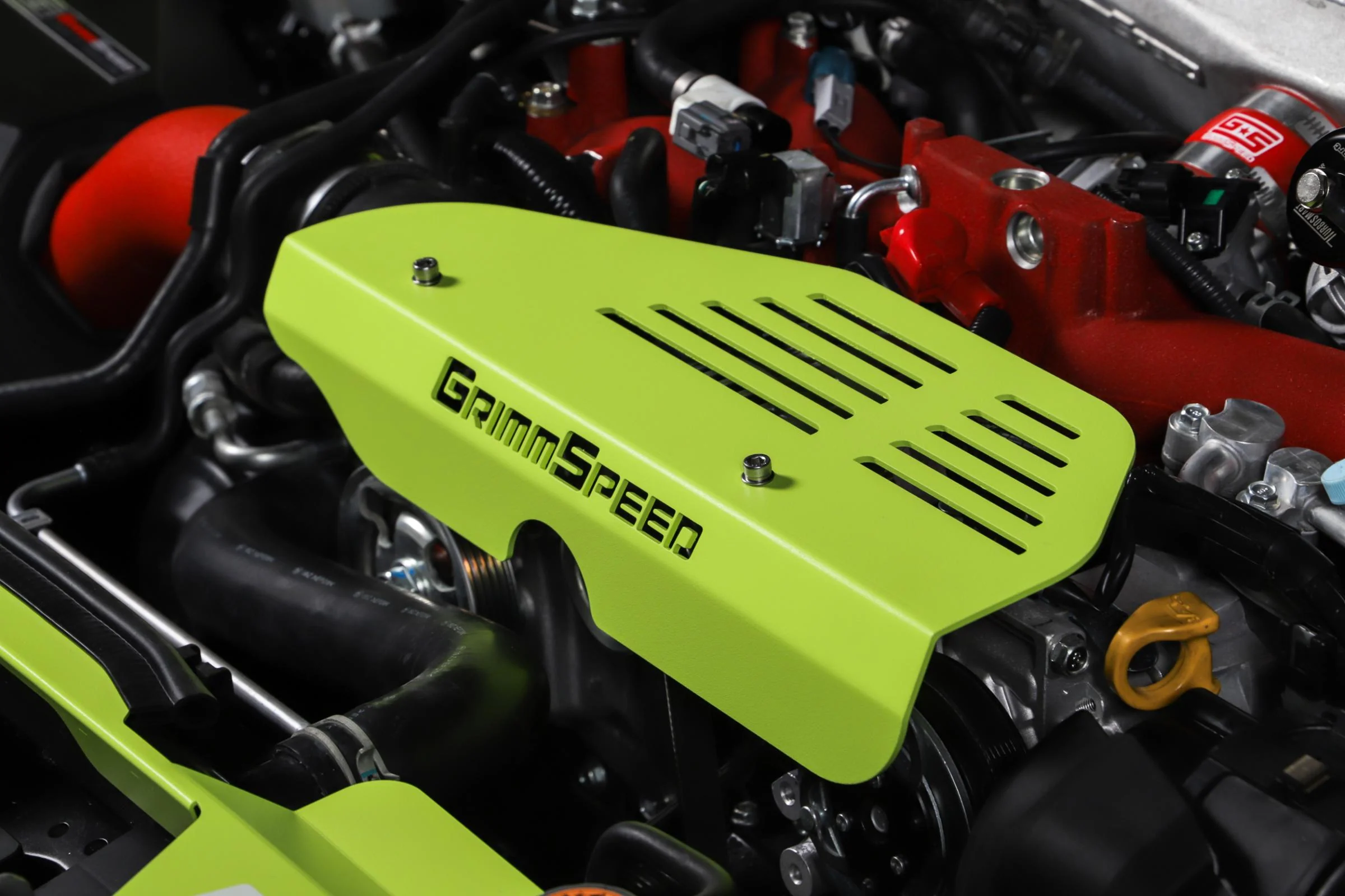 GrimmSpeed Alternator Cover Black For Subaru Turbo EJ Engine - Image 23