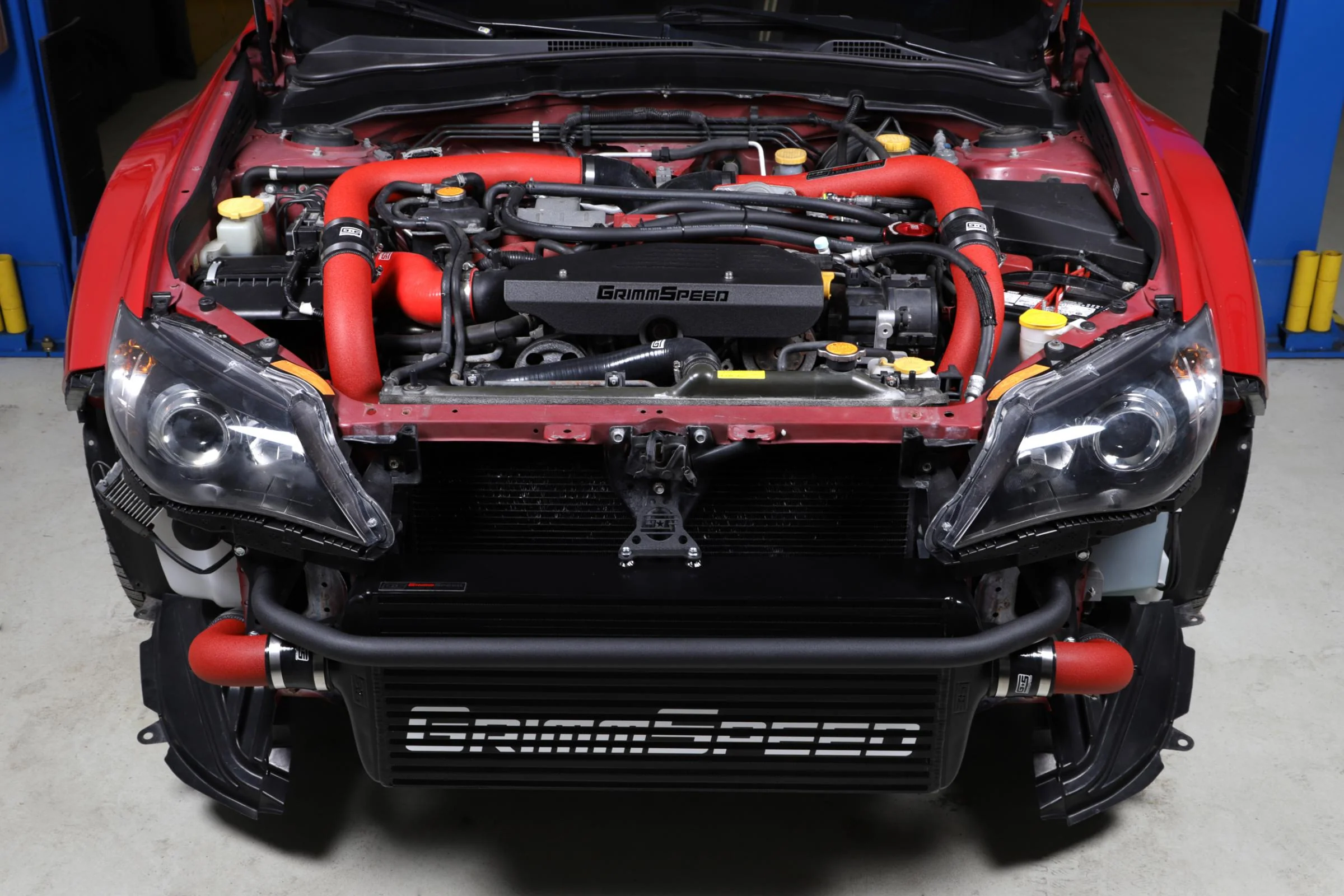GrimmSpeed Front Mount Intercooler Bumper Bar Black Coated For Subaru 15-21 WRX/STI - Image 3