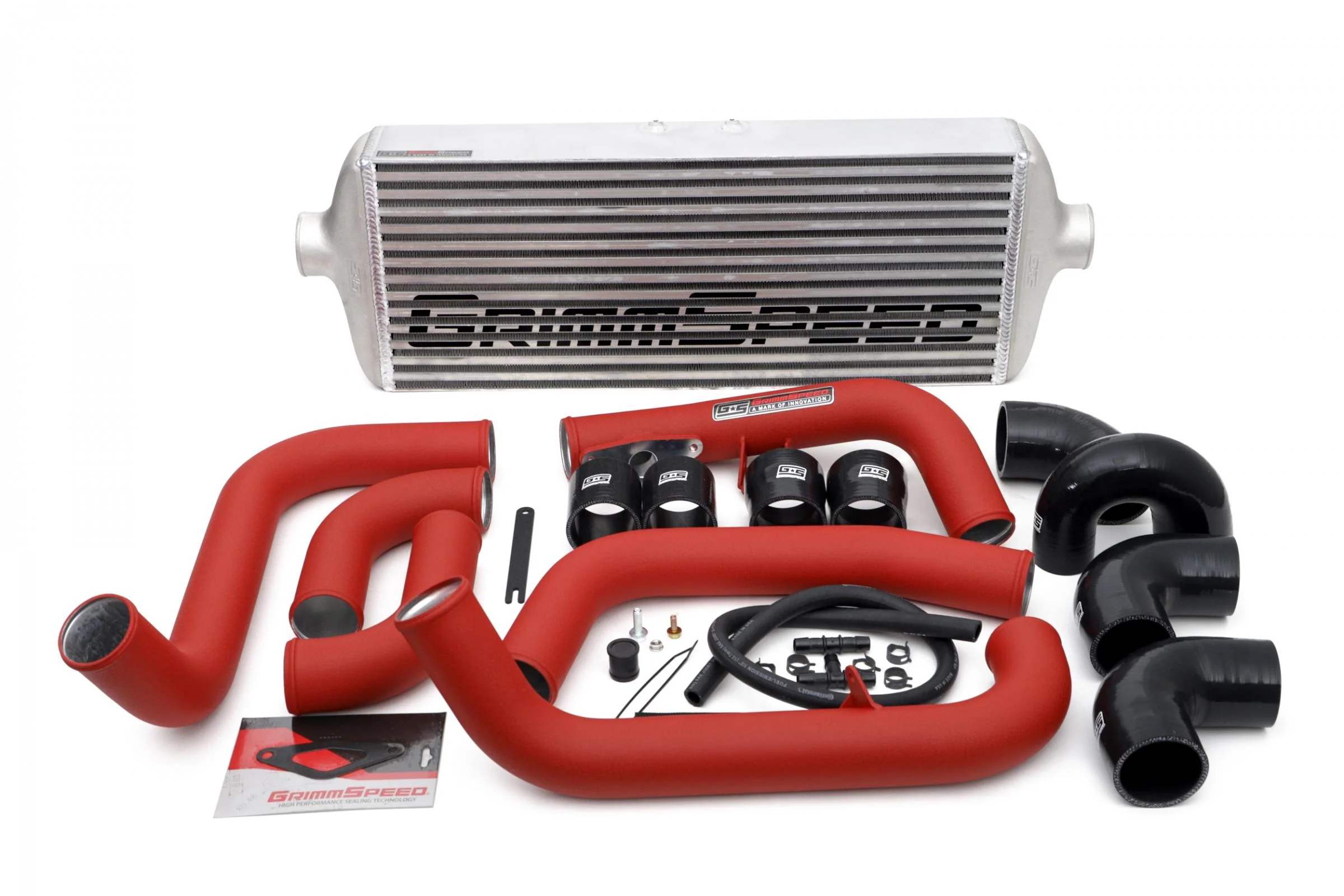GrimmSpeed Front Mount Intercooler Kit Black Coated Black Piping For Subaru 08-14 STI - Image 5