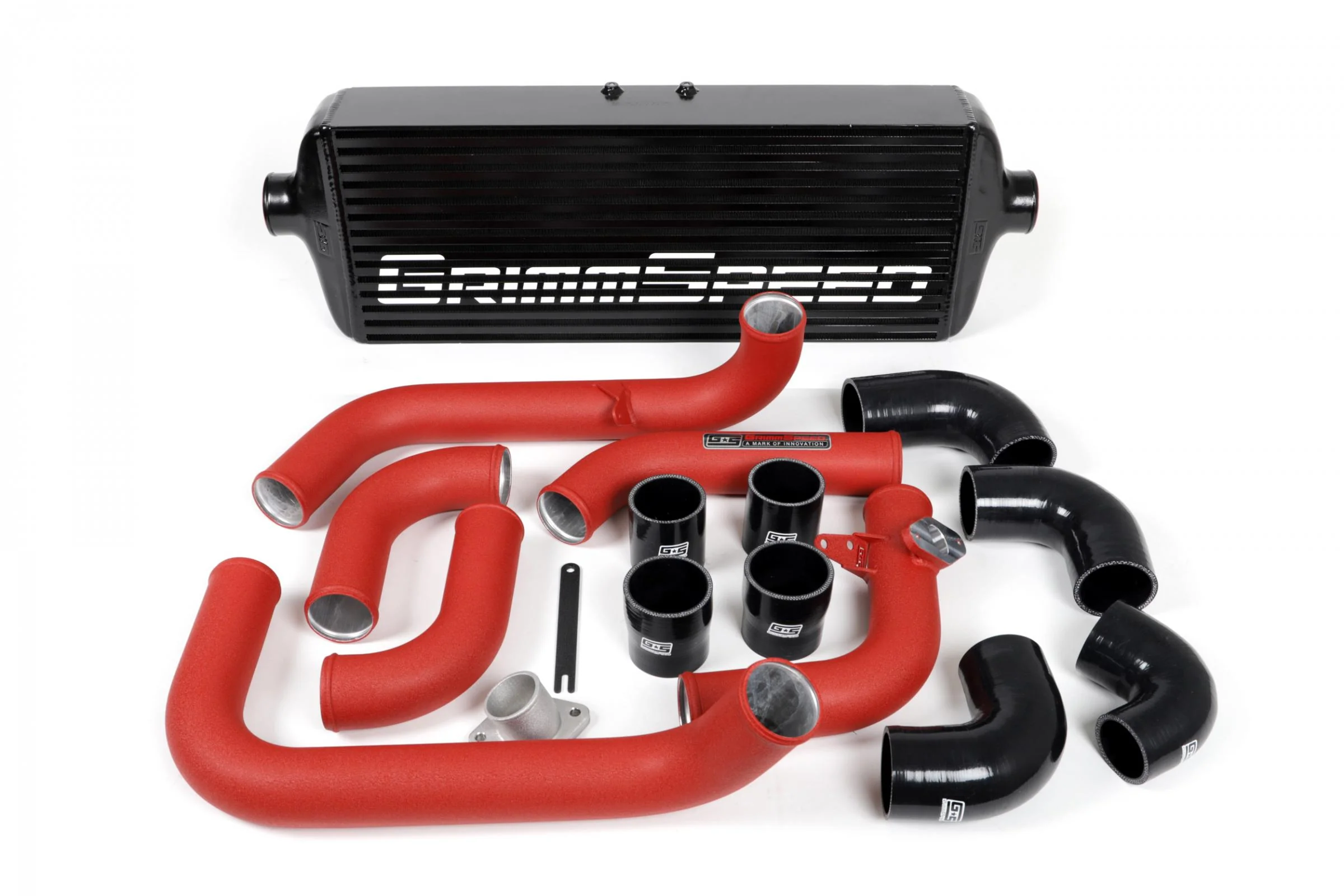 GrimmSpeed Front Mount Intercooler Kit Black Coated Black Piping For Subaru 08-14 WRX - Image 7