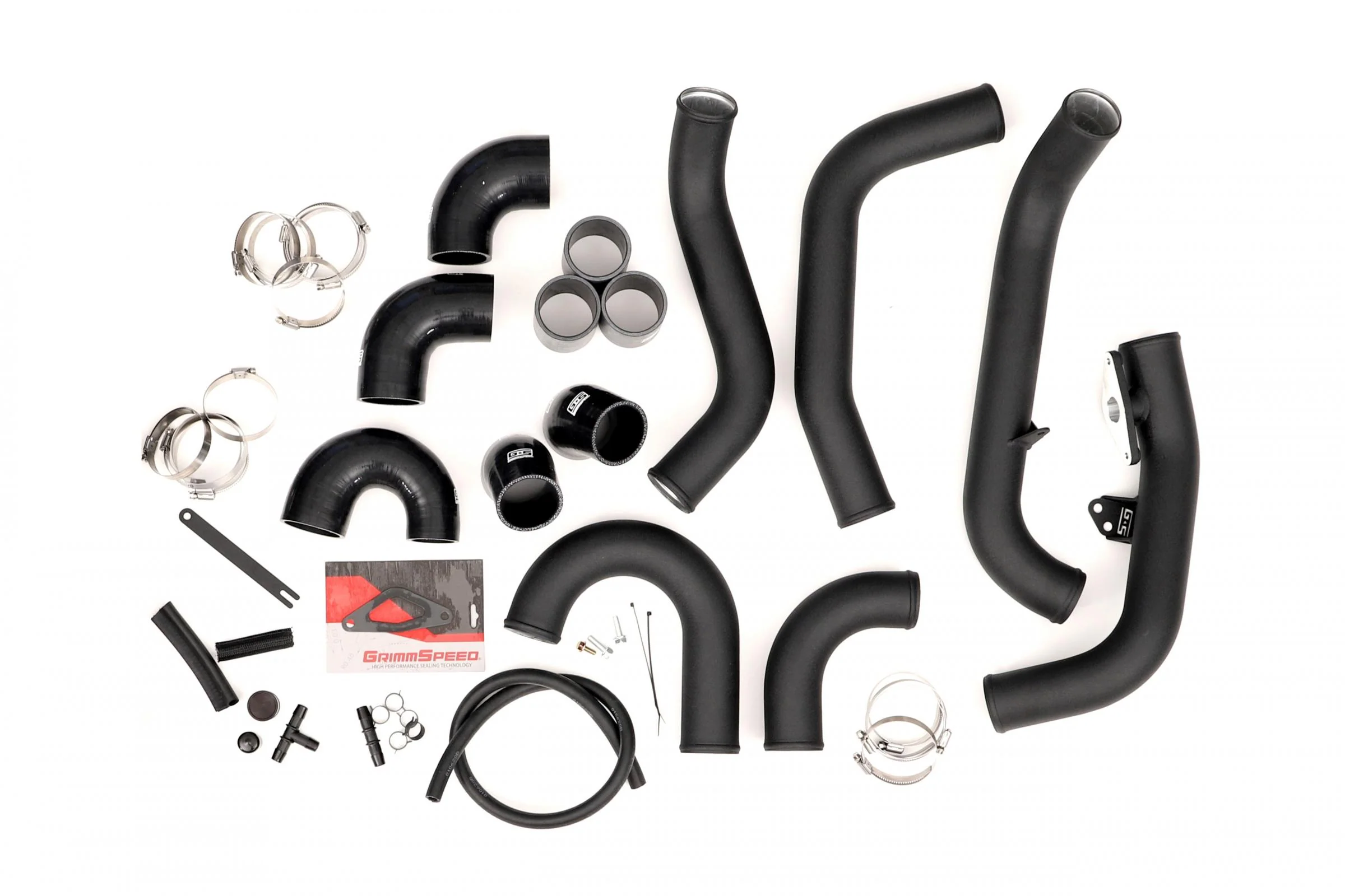 GrimmSpeed Front Mount Intercooler Kit Black Coated Black Piping For Subaru 15-21 STI - Image 13